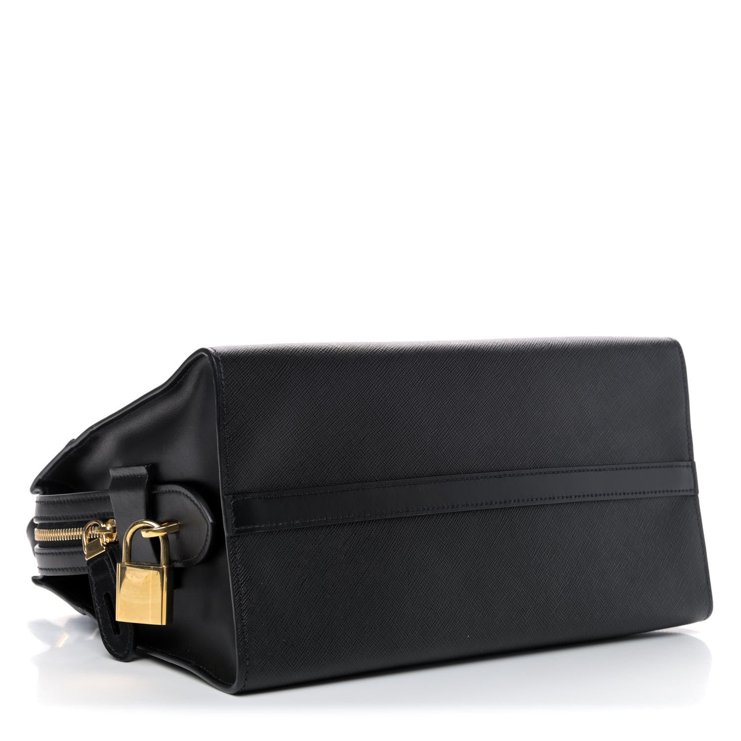 Prada Saffiano City Calfskin Small Esplanade Tote Black 3 of 4