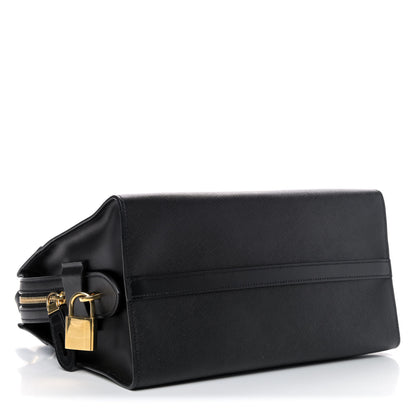 Prada Saffiano City Calfskin Small Esplanade Tote Black 3 of 4