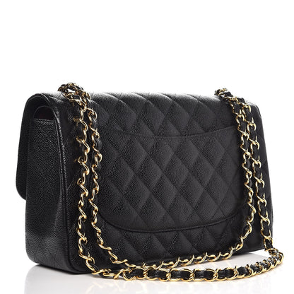 Chanel Caviar Quilted Jumbo Double Flap Black 4 of 8