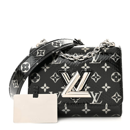 Louis Vuitton Snakeskin Monogram Twist Shoulder Bag PM Black 1 of 10