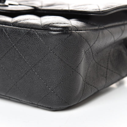 Chanel Crumpled Calfskin Quilted Mini Rectangular Flap So Black 10 of 11