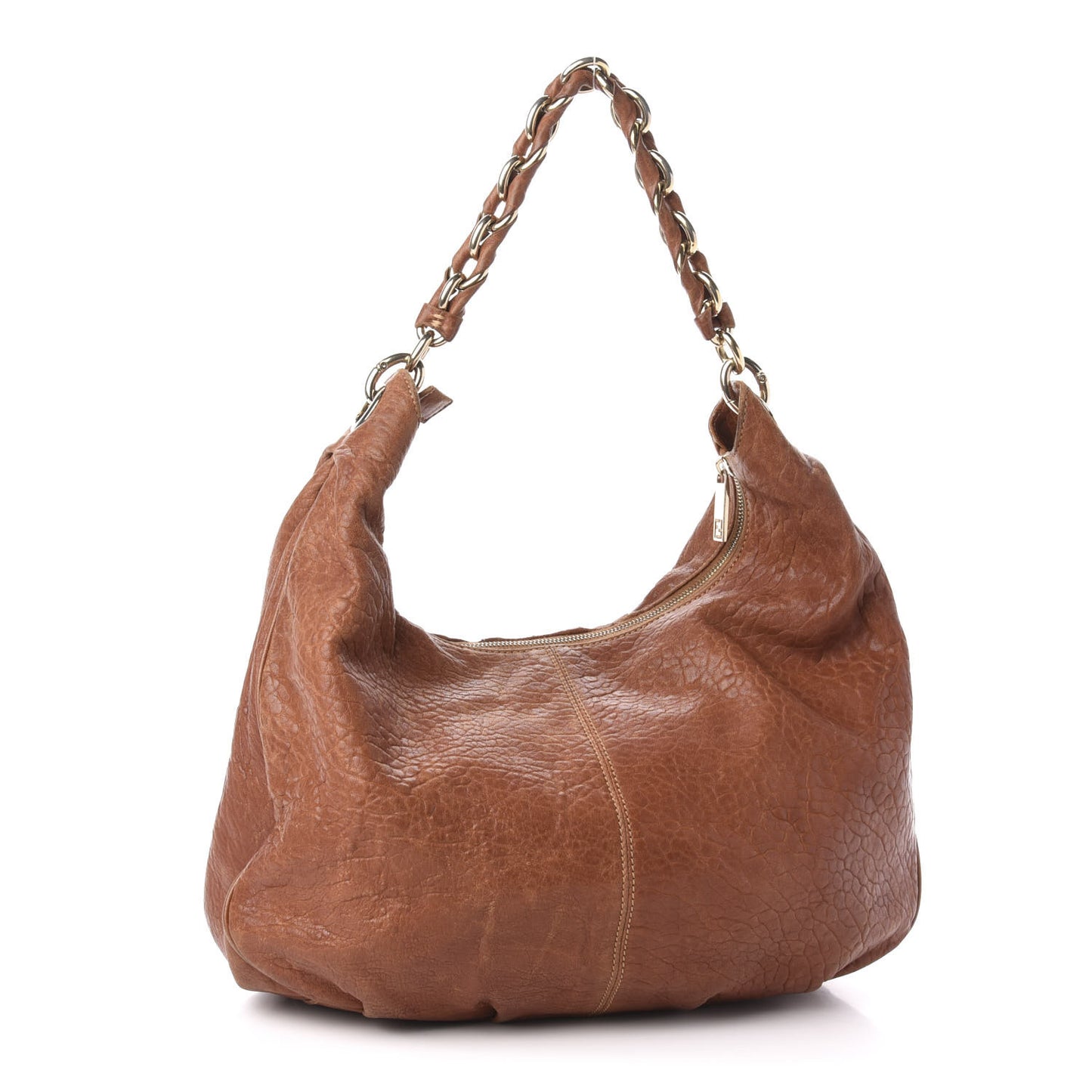Crinkled Lambskin Mia Hobo Camel