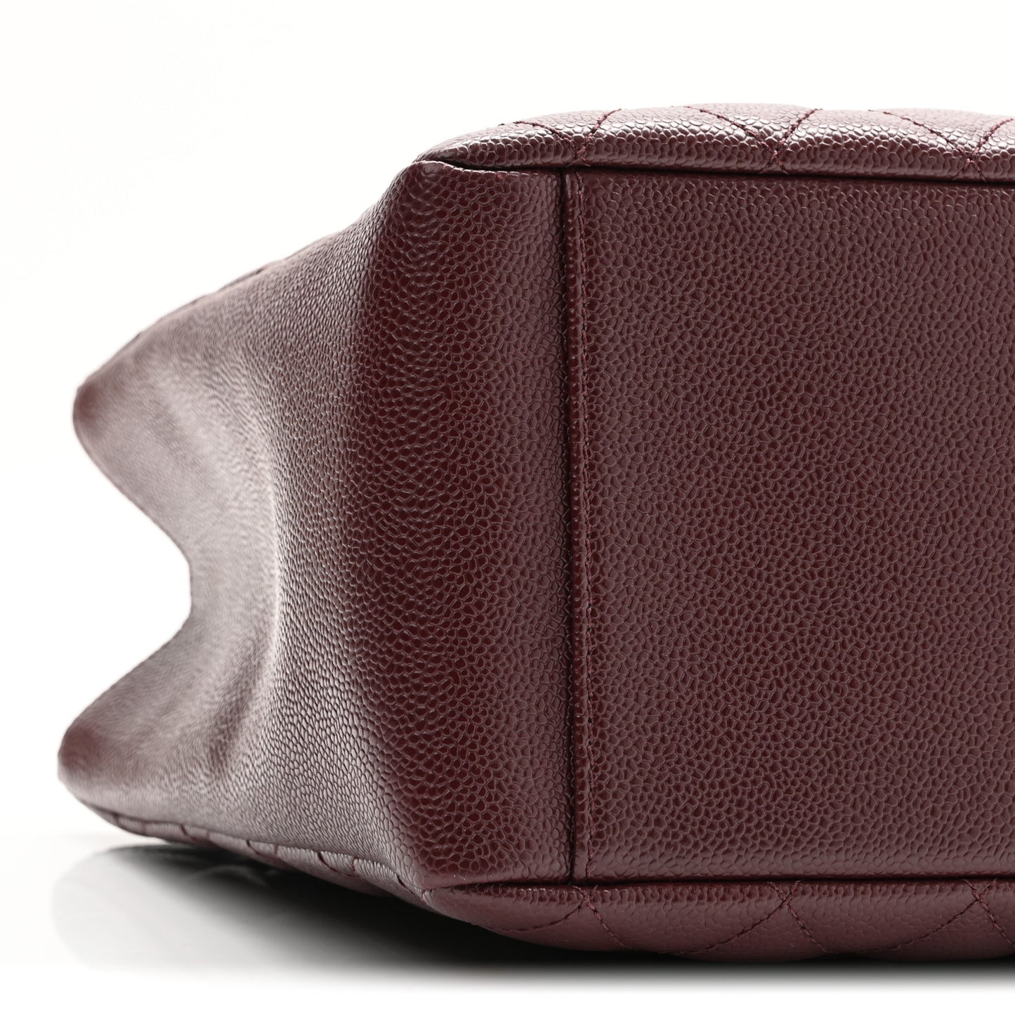 Caviar Quilted Grand Shopping Tote GST Dark Burgundy