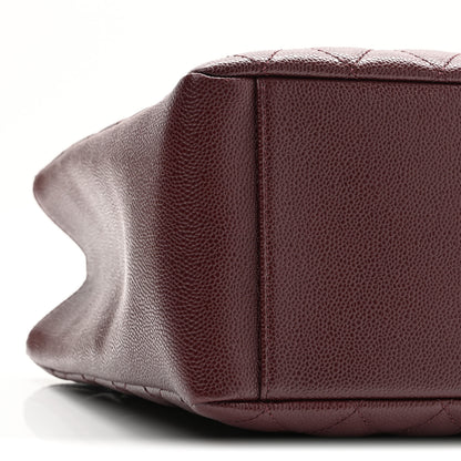 Chanel Caviar Quilted Grand Shopping Tote GST Dark Burgundy 9 of 10