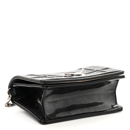 Christian Dior Patent Micro-Cannage Baby Diorama Flap Bag Black 4 of 10