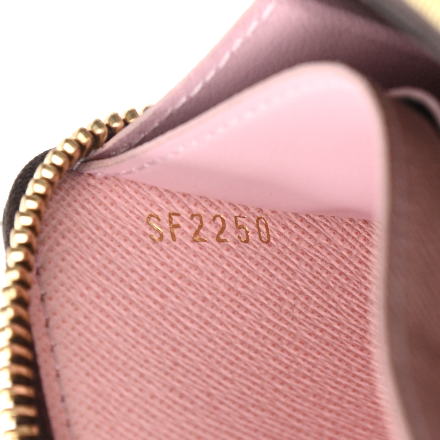 Louis Vuitton Damier Ebene Clemence Wallet Rose Ballerine 7 of 8