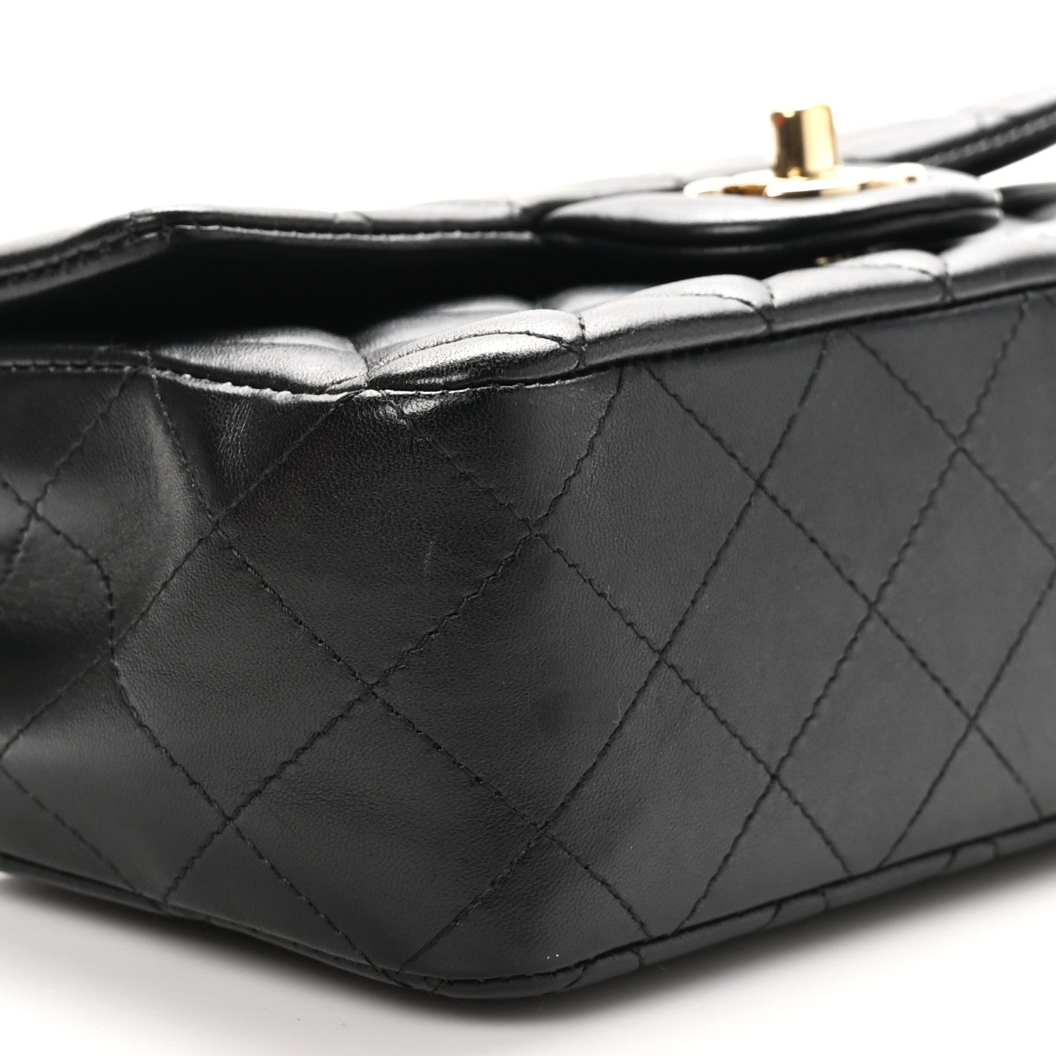 Chanel Lambskin Quilted Mini Rectangular Flap Black 9 of 12