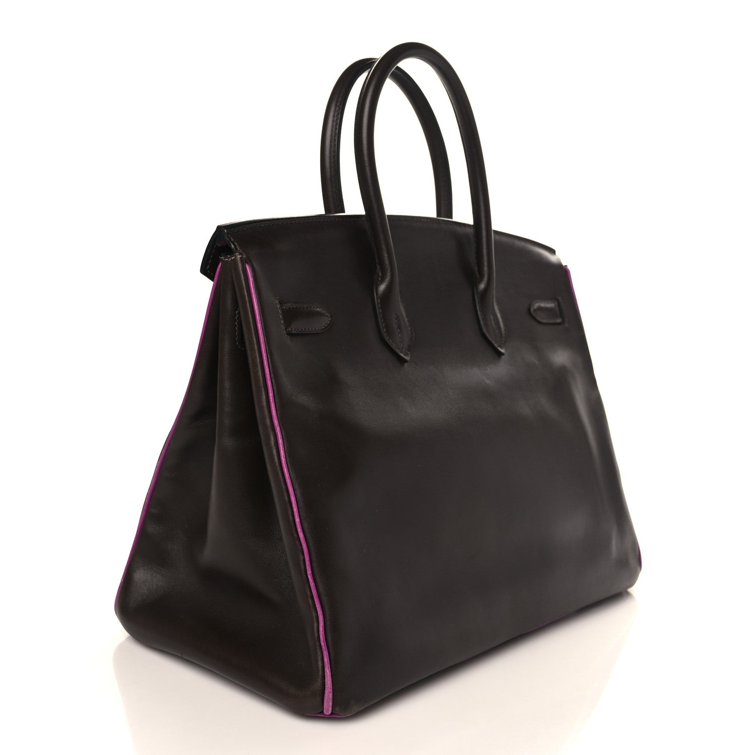 Hermes Box Bi-Color Birkin 35 Raisin Cyclamen 2 of 21