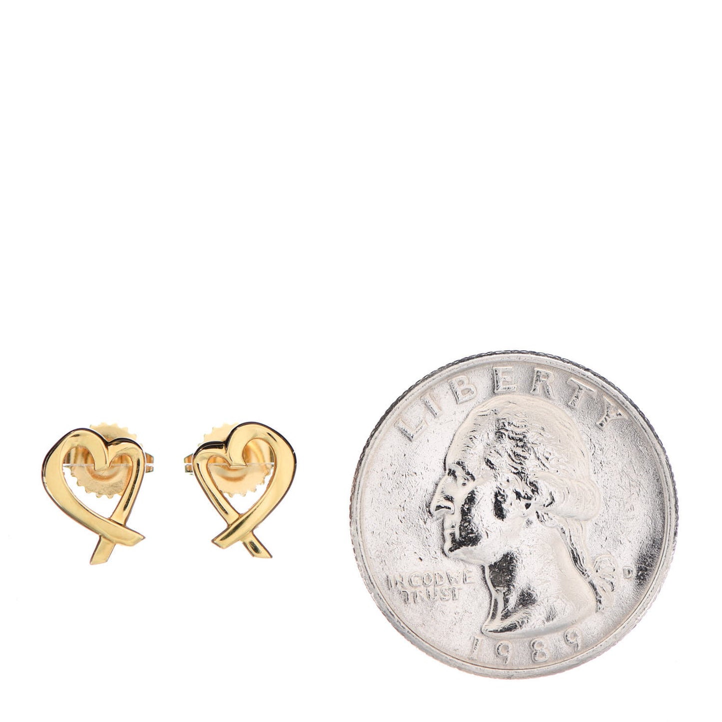 18K Yellow Gold Mini Paloma Picasso Loving Heart Earrings