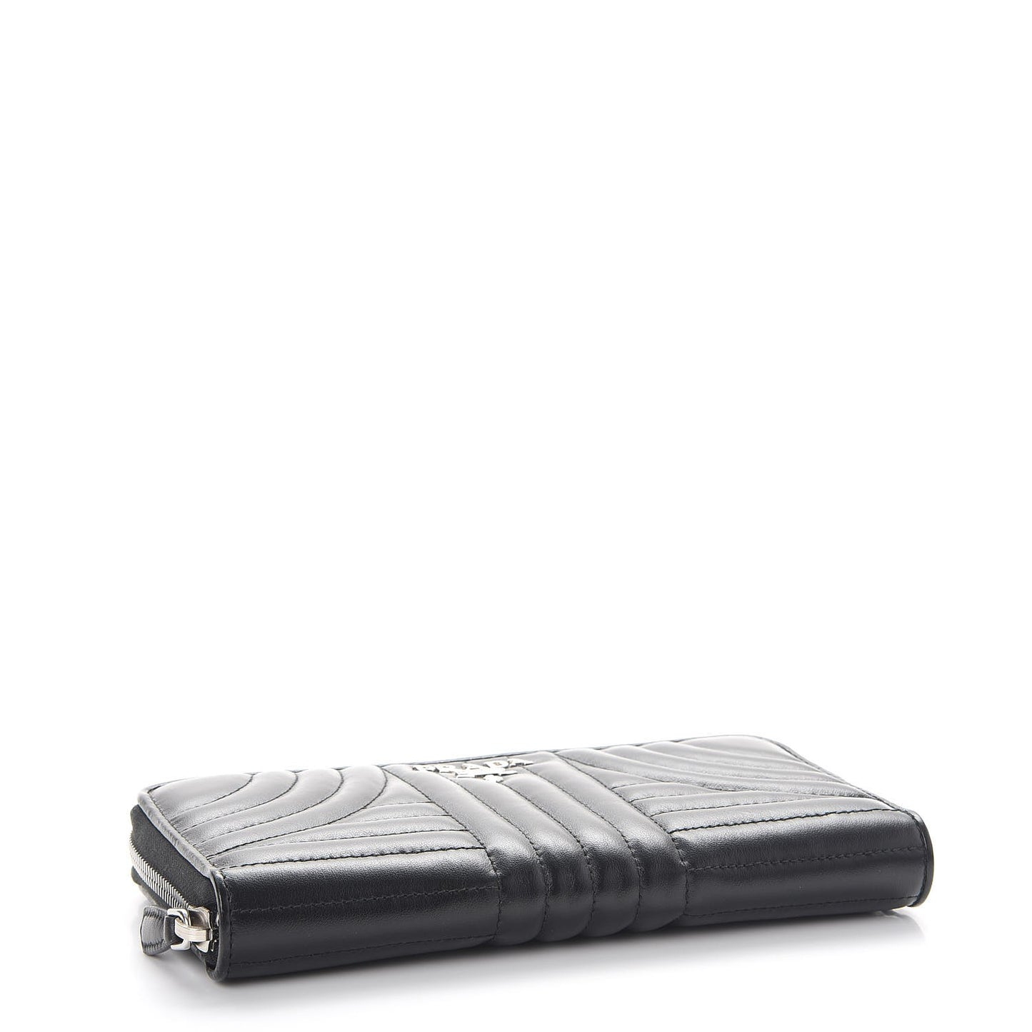 Soft Calfskin Diagramme Zip Around Wallet Black