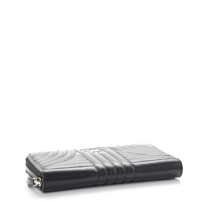 Prada Soft Calfskin Diagramme Zip Around Wallet Black 4 of 8