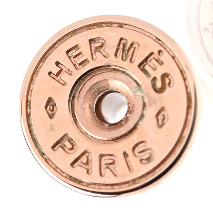 Hermes Rose Gold Lacquered Pop H Earrings Black 4 of 5