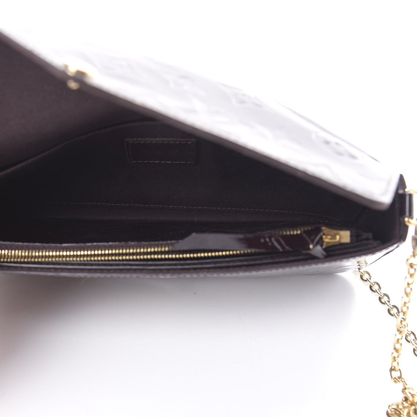 Vernis Pochette Felicie Chain Wallet Amarante
