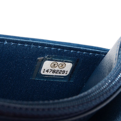 Chanel Patent Camellia Wallet on Chain WOC Royal Blue 9 of 9
