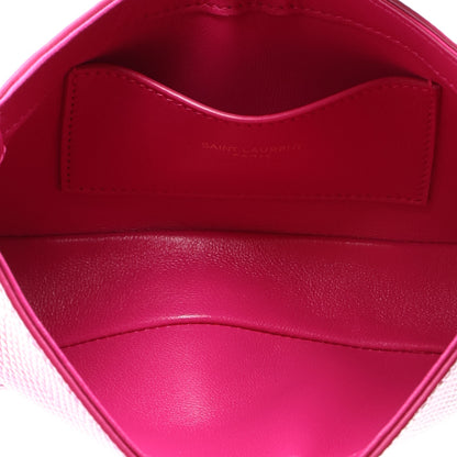 Saint Laurent Calfskin Lizard Embossed Le 5 A 7 Mini Hobo Acid Pink 4 of 9