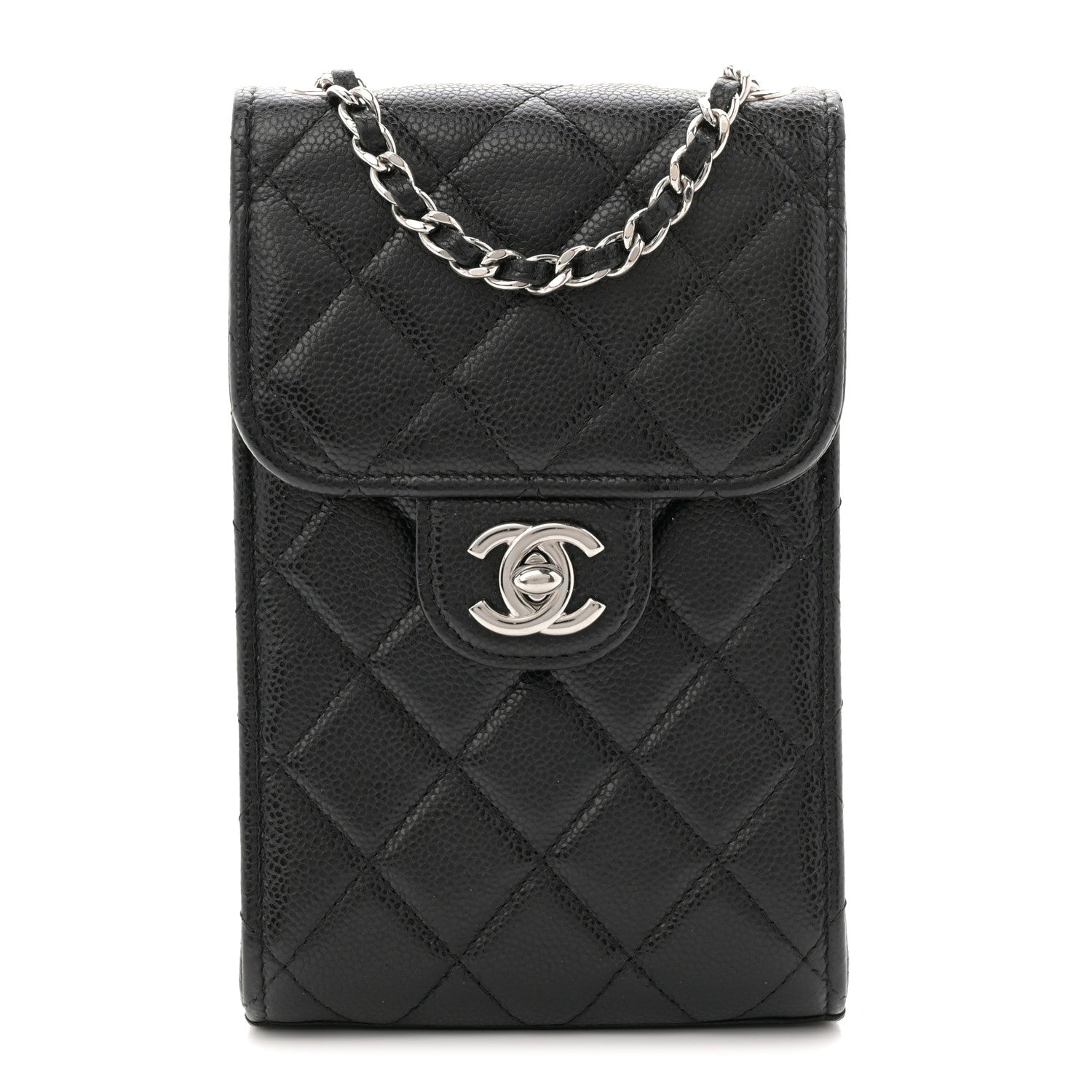 Chanel Caviar Quilted Classic Phone Holder Black 1 of 11