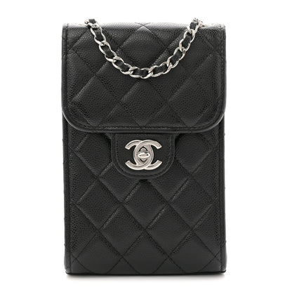 Chanel Caviar Quilted Classic Phone Holder Black 1 of 11