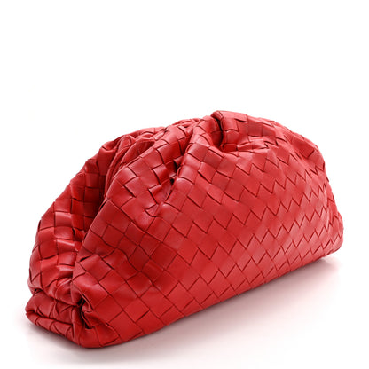 Bottega Veneta Nappa Maxi Intrecciato The Pouch Oversized Clutch Bright Red 3 of 9