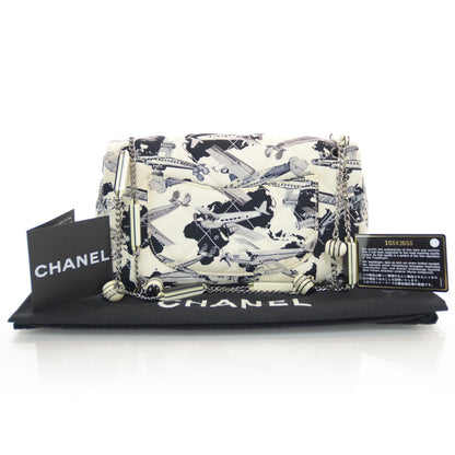 Chanel Canvas Airplane Charm Medium Flap 3 of 7
