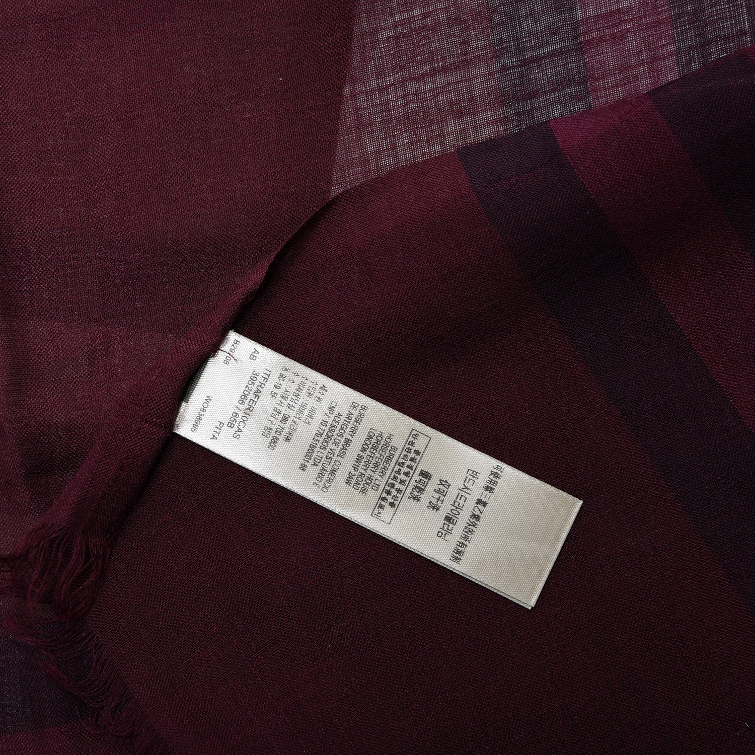 Burberry Wool Silk Gauze Ombre Giant Check Scarf Trench 4 of 6