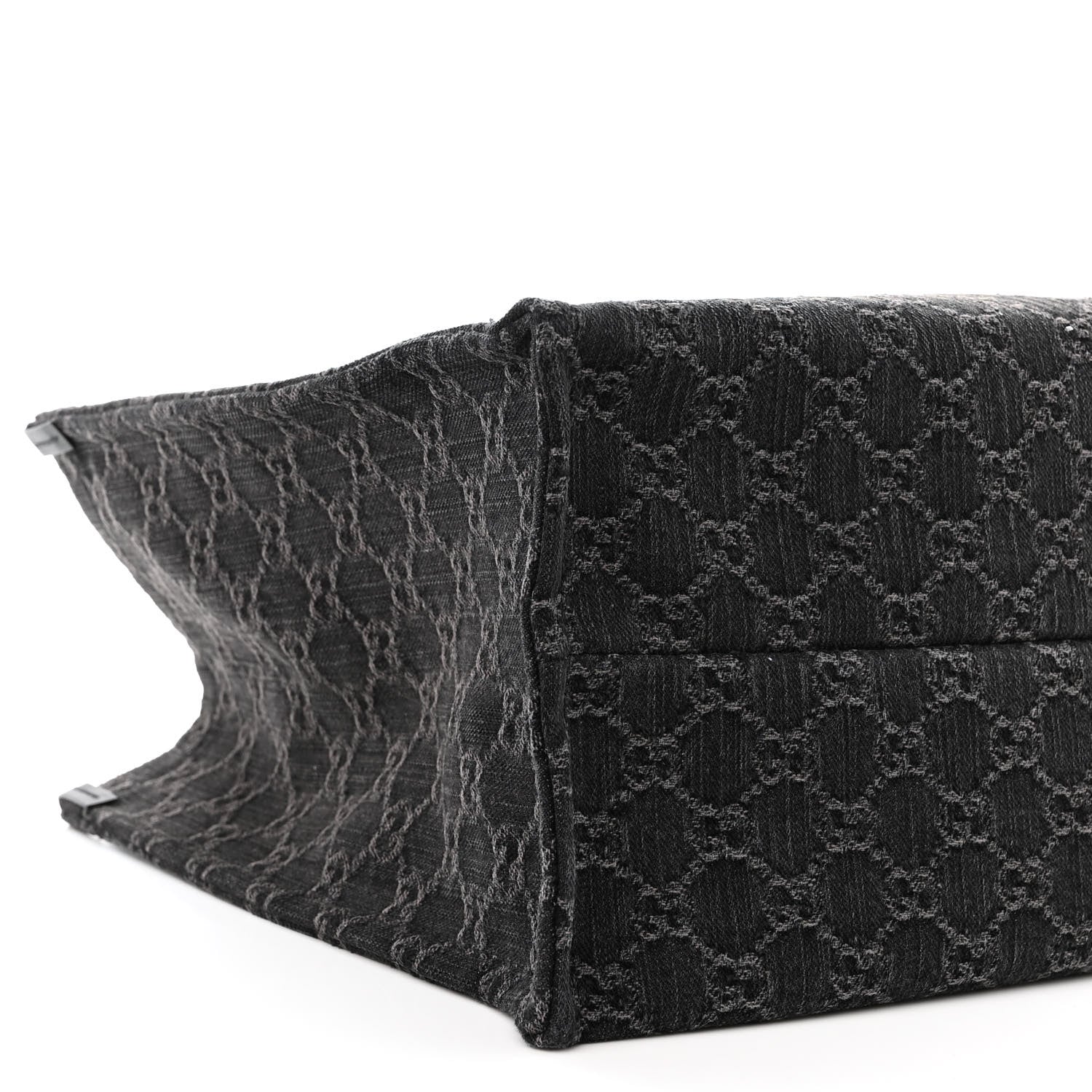Gucci Denim Ophidia GG Monogram Large Tote Black Grey 11 of 12