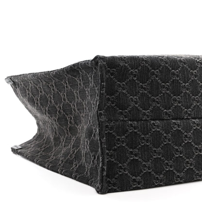 Gucci Denim Ophidia GG Monogram Large Tote Black Grey 11 of 12