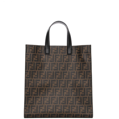 Fendi Zucca Spalmati Vitello Elite Shopping Tote Tobacco Black 1 of 6