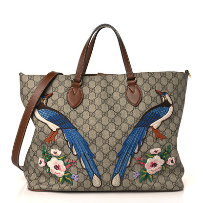 Gucci Soft GG Supreme Monogram Garden Collection Crossbody Tote Beige Tuscany 1 of 9