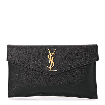 Saint Laurent Grain De Poudre Uptown Pouch Black 1 of 7