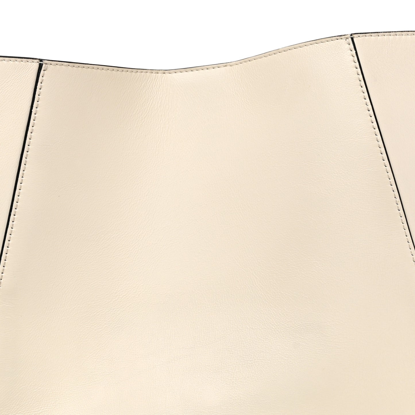Calfskin VLogo Bucket Bag White