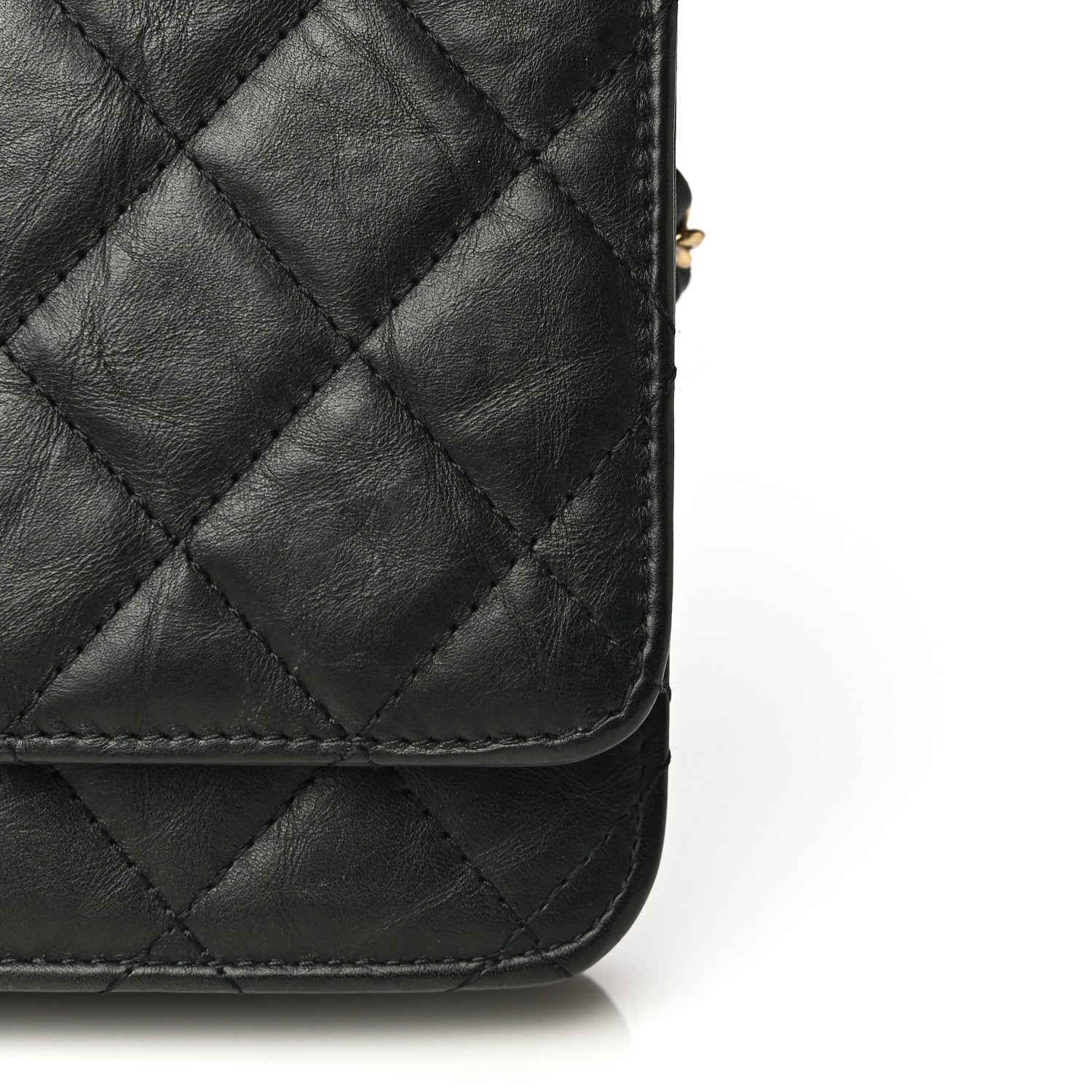 Chanel Aged Calfskin Quilted Reissue Wallet On Chain WOC Black 22 of 27