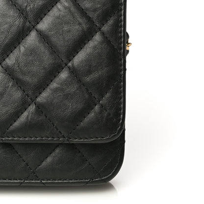 Chanel Aged Calfskin Quilted Reissue Wallet On Chain WOC Black 22 of 27