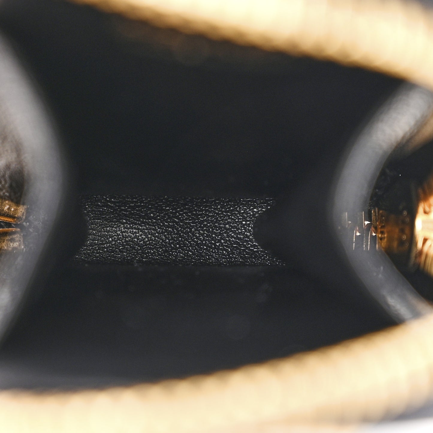 Saffiano Lux Triangle Logo Embossed Small Double Handle Crossbody Tote Black