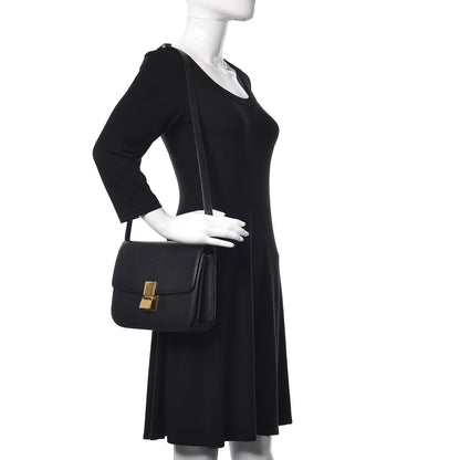 Celine Goatskin Medium Classic Box Flap Bag Black 2 of 17