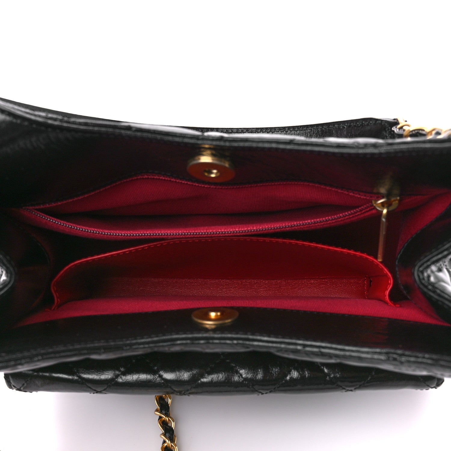 Chanel Shiny Crumpled Calfskin Quilted Wavy CC Hobo Black 5 of 12