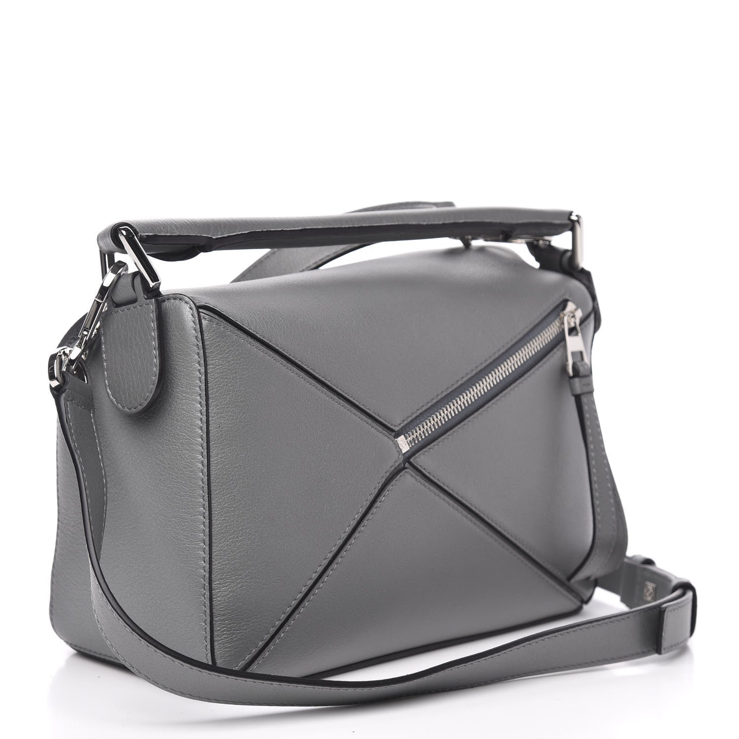 Loewe Calfskin Small Puzzle Bag Gunmetal 3 of 9