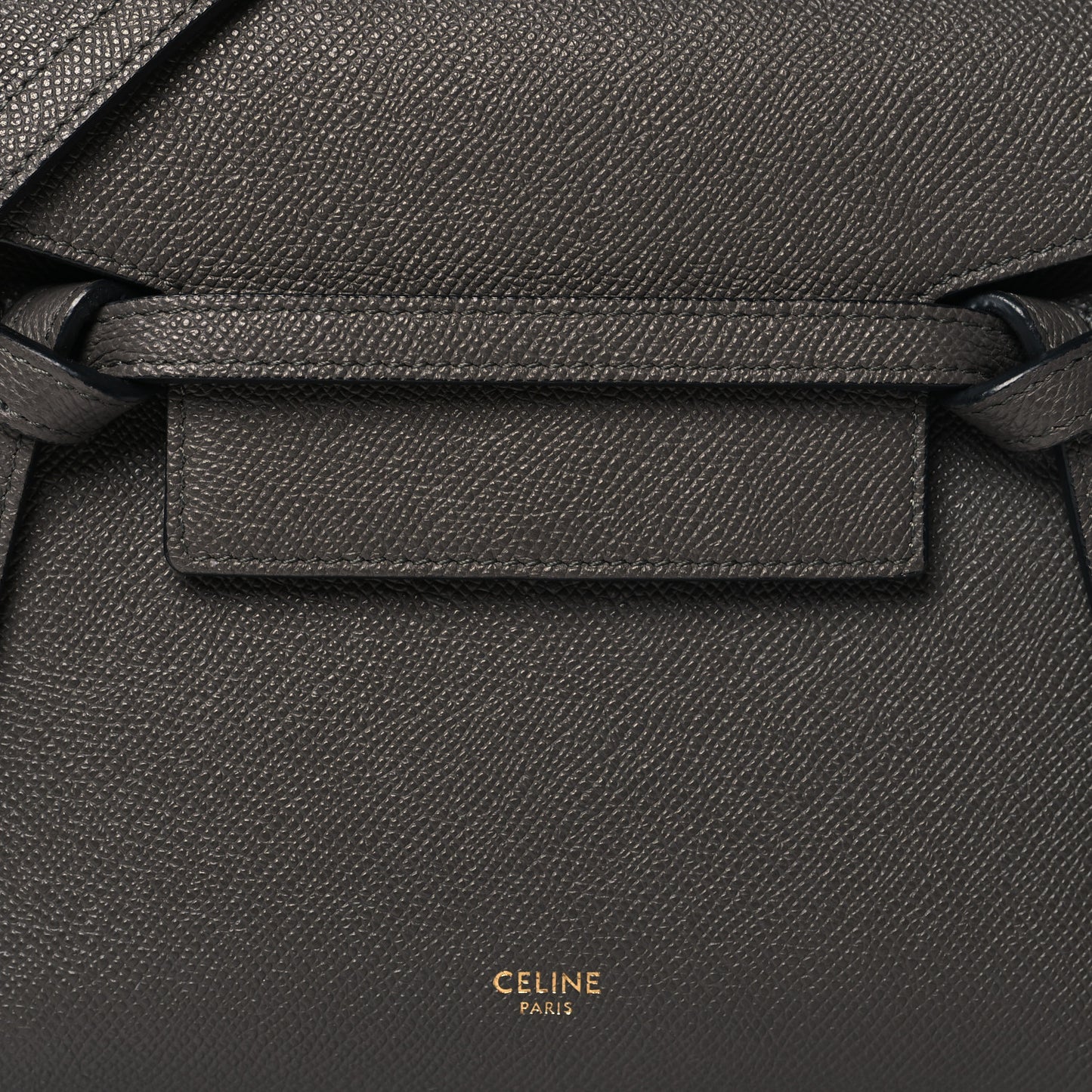 Grained Calfskin Nano Belt Bag Grey