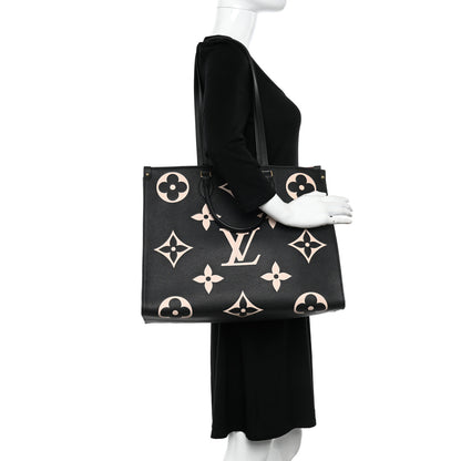 Louis Vuitton Empreinte Monogram Giant Onthego GM Black Beige 2 of 9