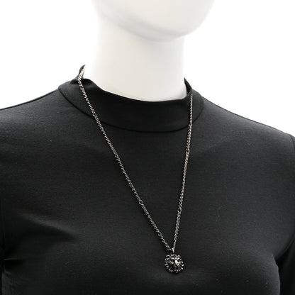 Gucci Metal Lion Head Necklace Silver 2 of 8