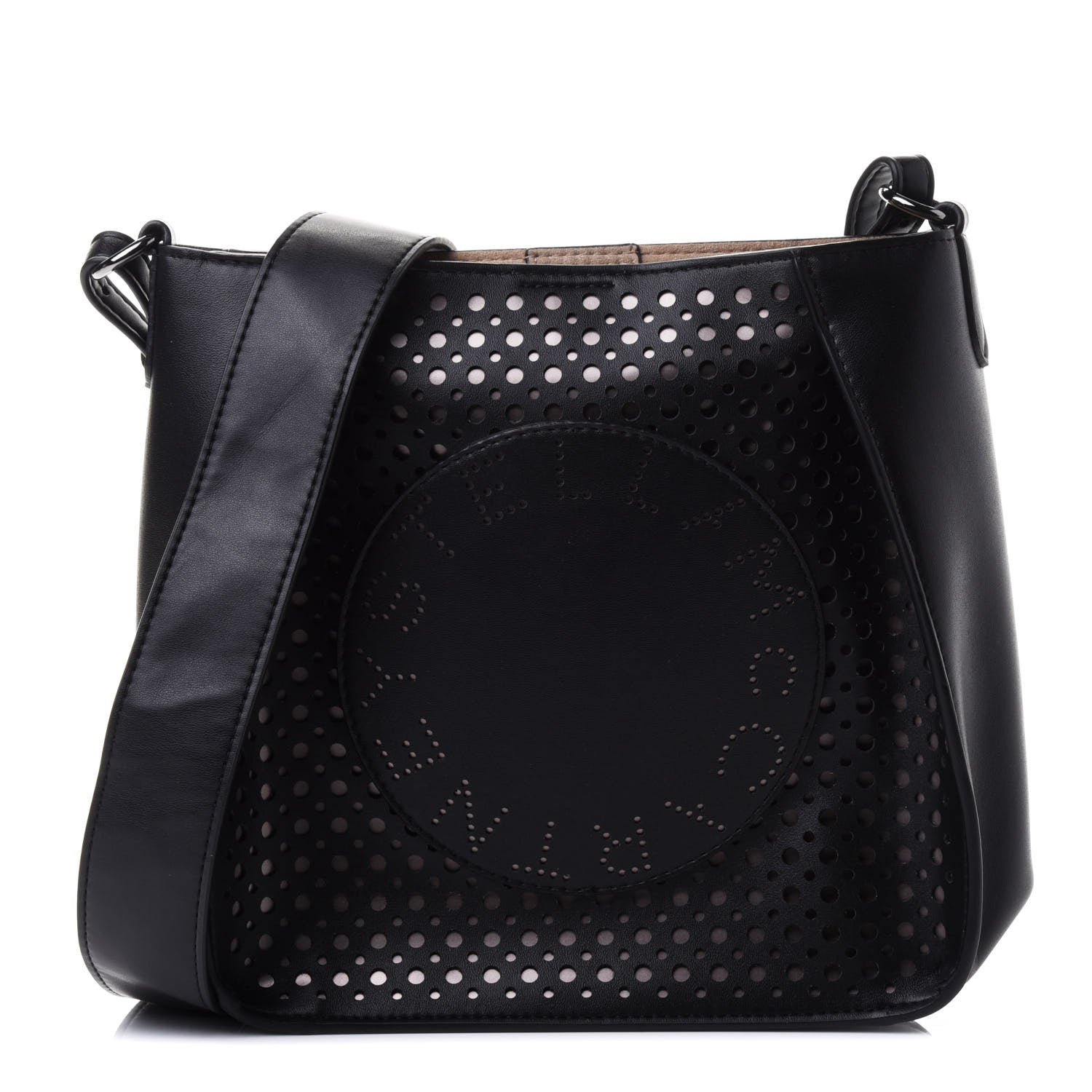 Stella McCartney Eco Alter Nappa Perforated Logo Crossbody Black 1 of 4
