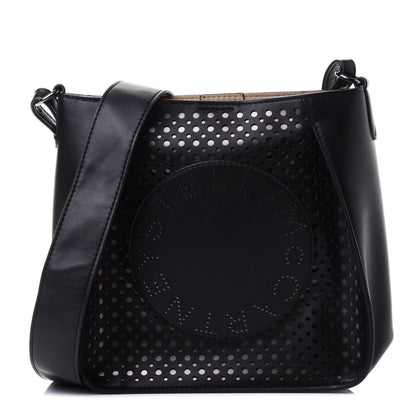Stella McCartney Eco Alter Nappa Perforated Logo Crossbody Black 1 of 4