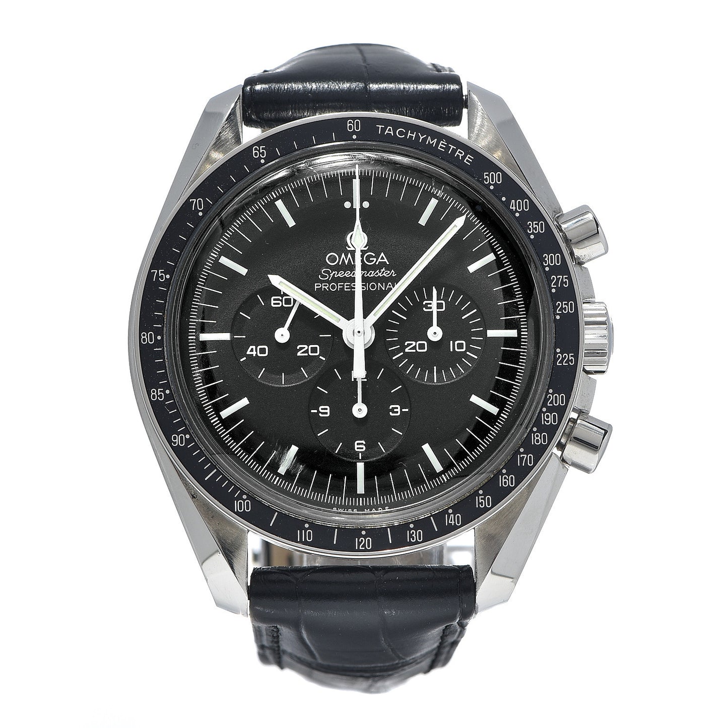 Stainless Steel Alligator 42mm Speedmaster Moonwatch Professional Chronograph Manual Winding Watch Black 311.33.42.30.01.001