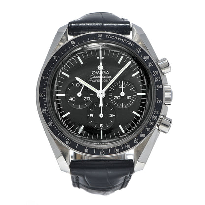 Omega Stainless Steel Alligator 42mm Speedmaster Moonwatch Professional Chronograph Manual Winding Watch Black 311.33.42.30.01.001 1 of 12