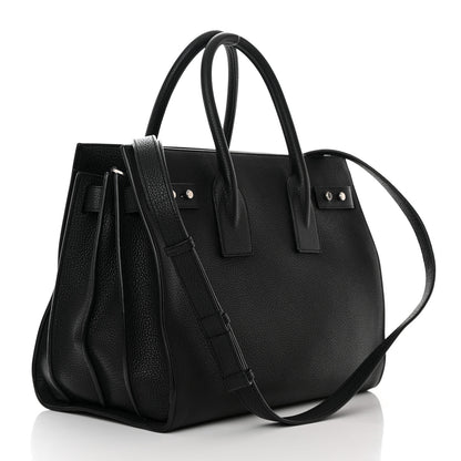 Saint Laurent Grained Calfskin Small Supple Sac De Jour Black 4 of 16