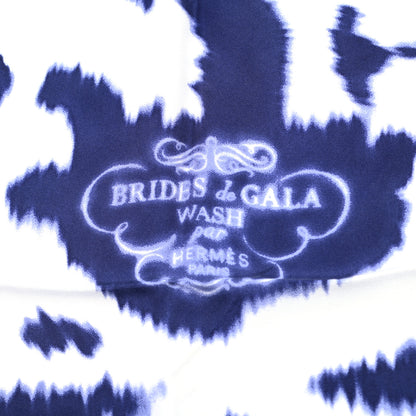 Hermes Silk Brides De Gala Wash Scarf 90 Marine White 4 of 4
