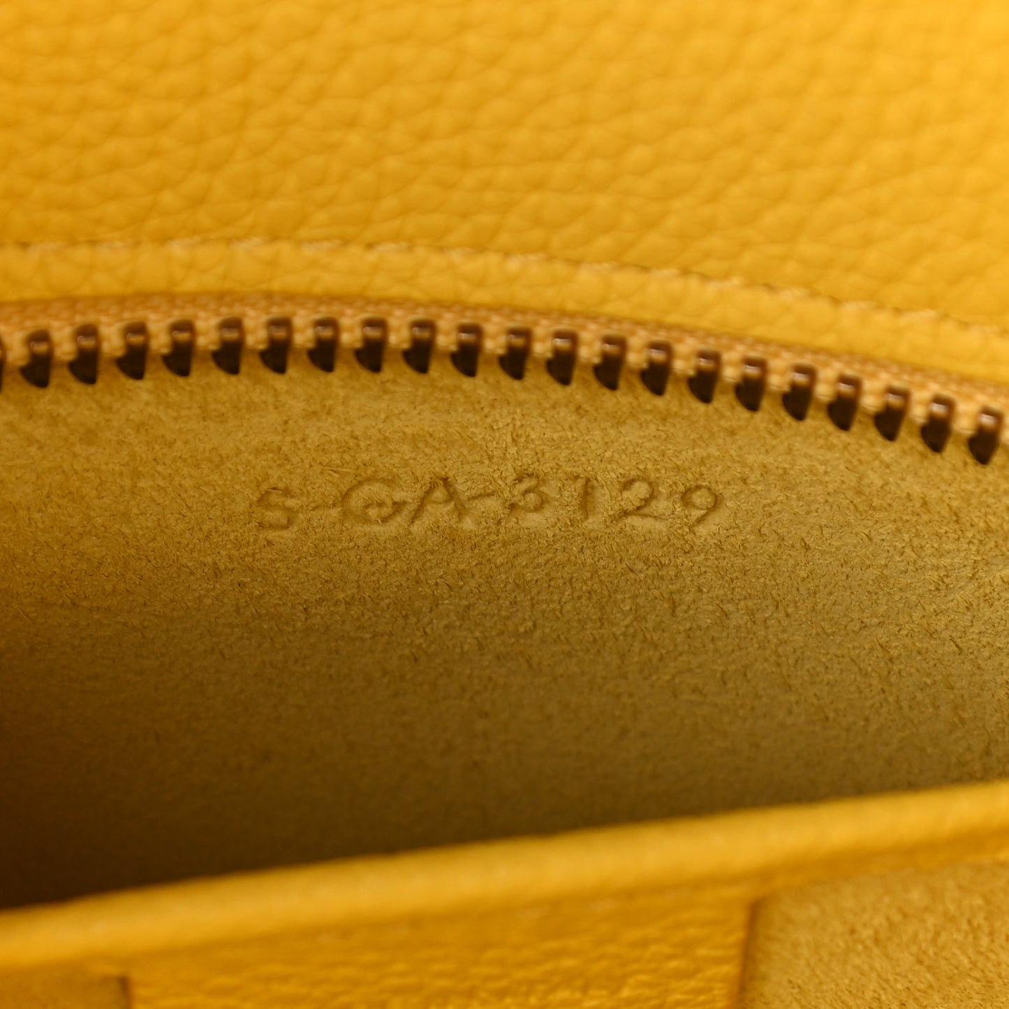 Drummed Calfskin Nano Luggage Citron