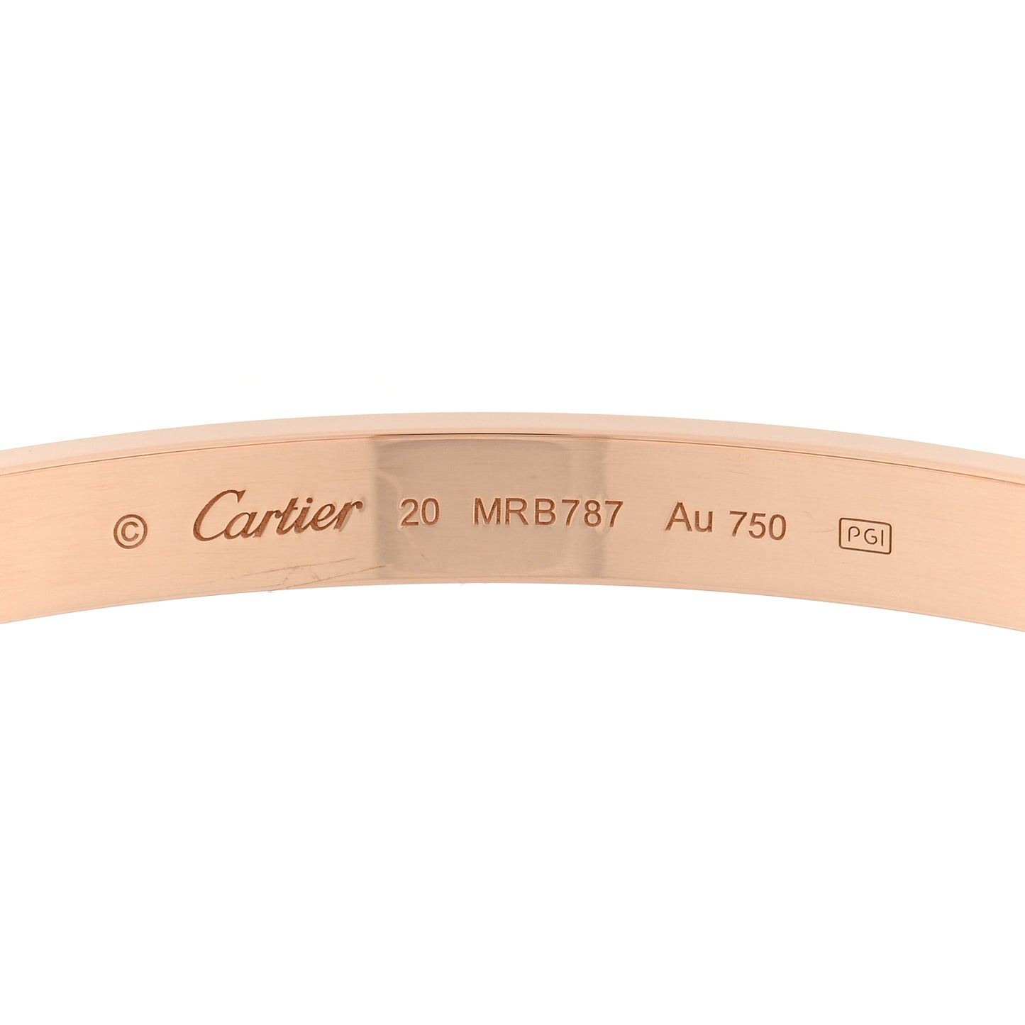 18K Pink Gold LOVE Bracelet 20