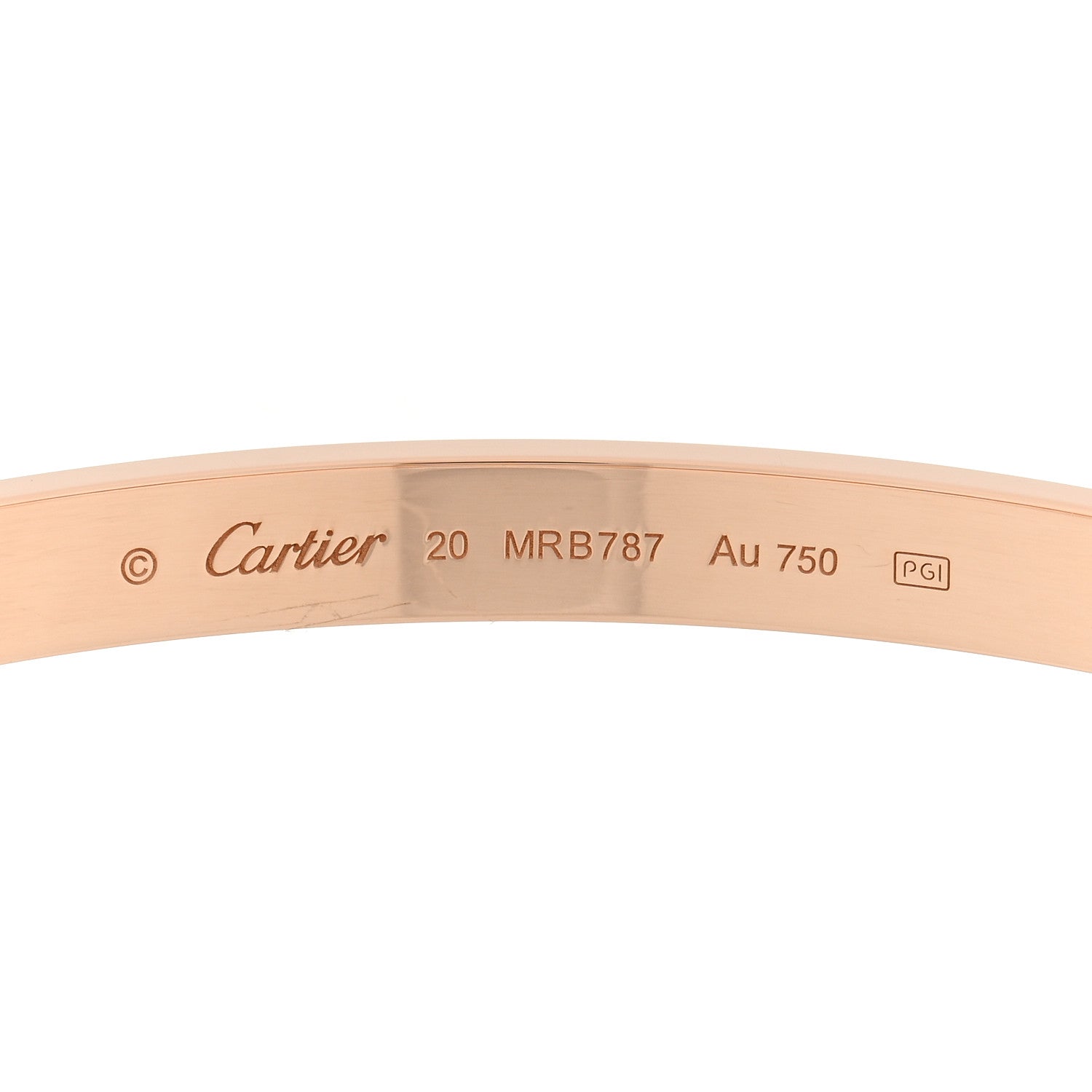 Cartier 18K Pink Gold LOVE Bracelet 20 3 of 5