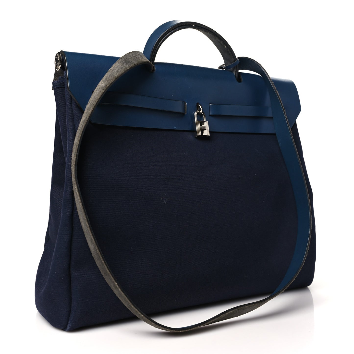 Toile Vache Calfskin Herbag 39 MM Navy