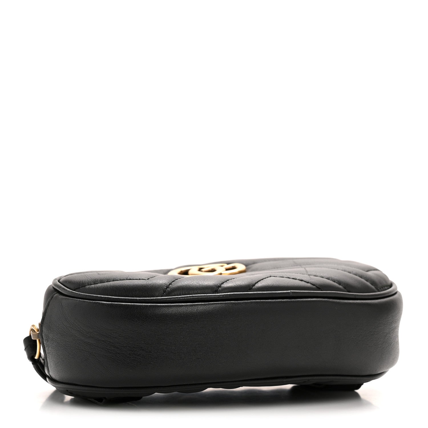 Gucci Calfskin Matelasse GG Marmont Belt Bag 95 38 Black 4 of 13